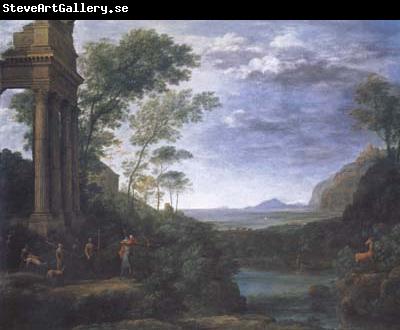 Claude Lorrain Landscape with Ascanius Shooting the Stag (mk17)